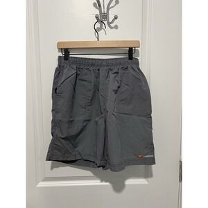 Vintage Reebok Men's Pocket Grid Athletic Workout Shorts Gray Small Y2K